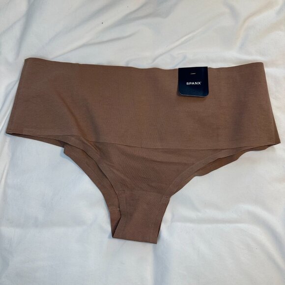 SPANXsupersmooth Undie-tectable Supima Cotton Tanga in Cafe Au Lait 1X NEW - Picture 3 of 8